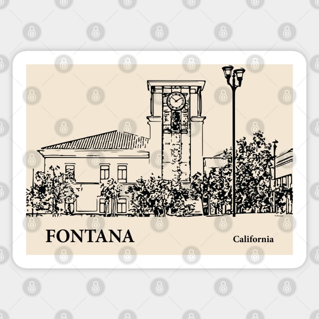 Fontana - California Sticker by Lakeric